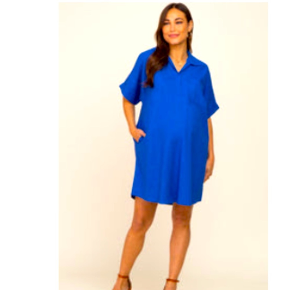 Maternity linen dress
